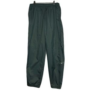 Vintage Nike Orange Swoosh Tag Nylon XL Green Windbreaker Pants Zip Ankle 90s